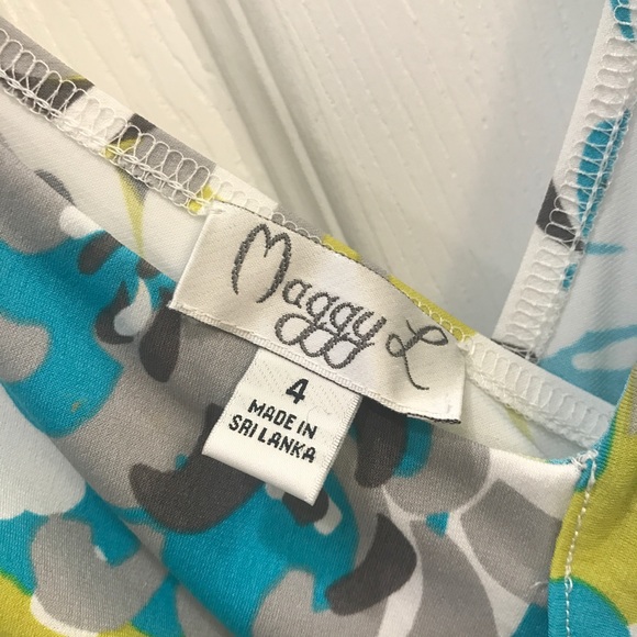 Turquoise Floral dress - Picture 2 of 2